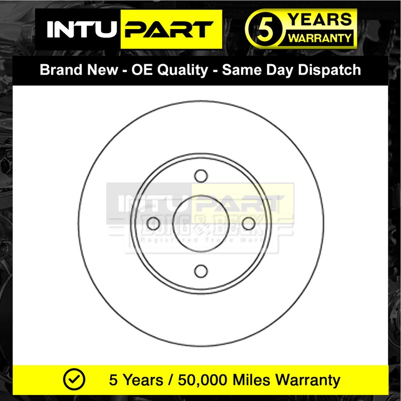 Fits Ford Fiesta 2005-2008 2.0 IntuPart Front 1x Brake Disc 5S6Y1125AC