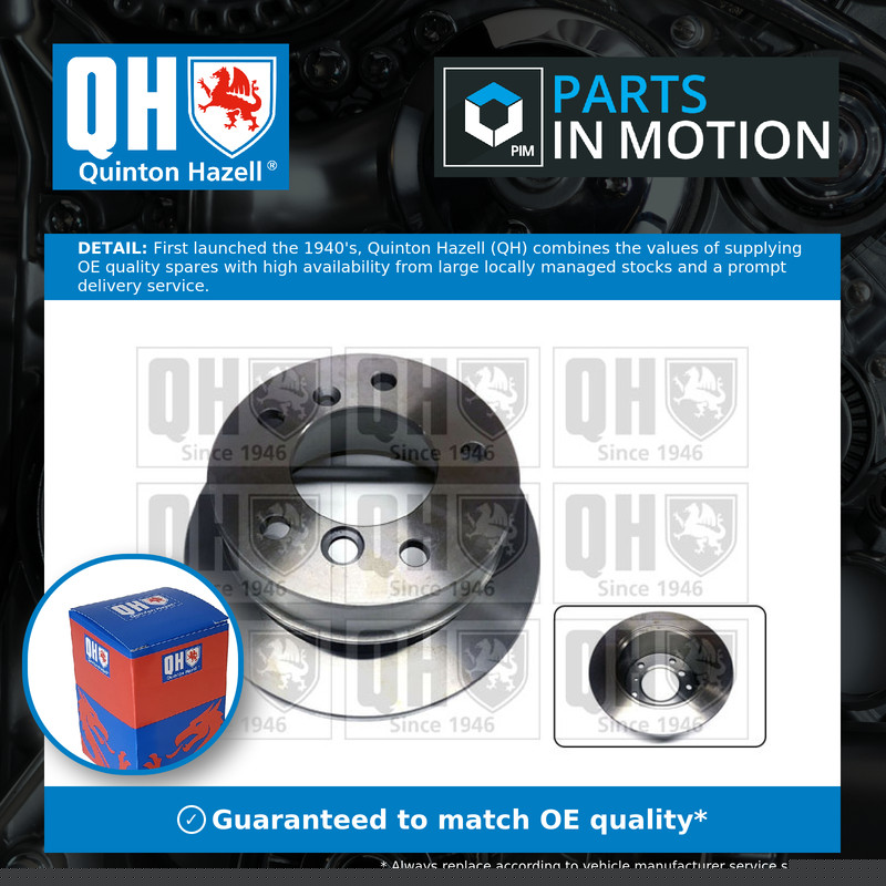 2x Brake Discs Pair Solid fits VW LT Mk2 2.5D Rear 96 to 06 258mm Set QH Quality