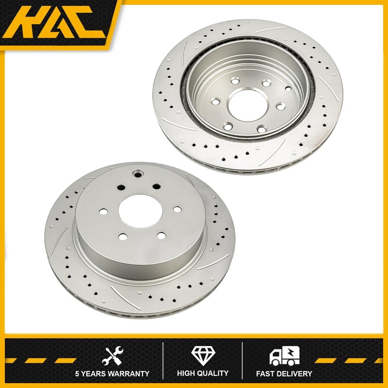 For 2005-2012 Nissan Pathfinder 2004 Pathfinder Rear Drilled & Slotted Rotors 2x