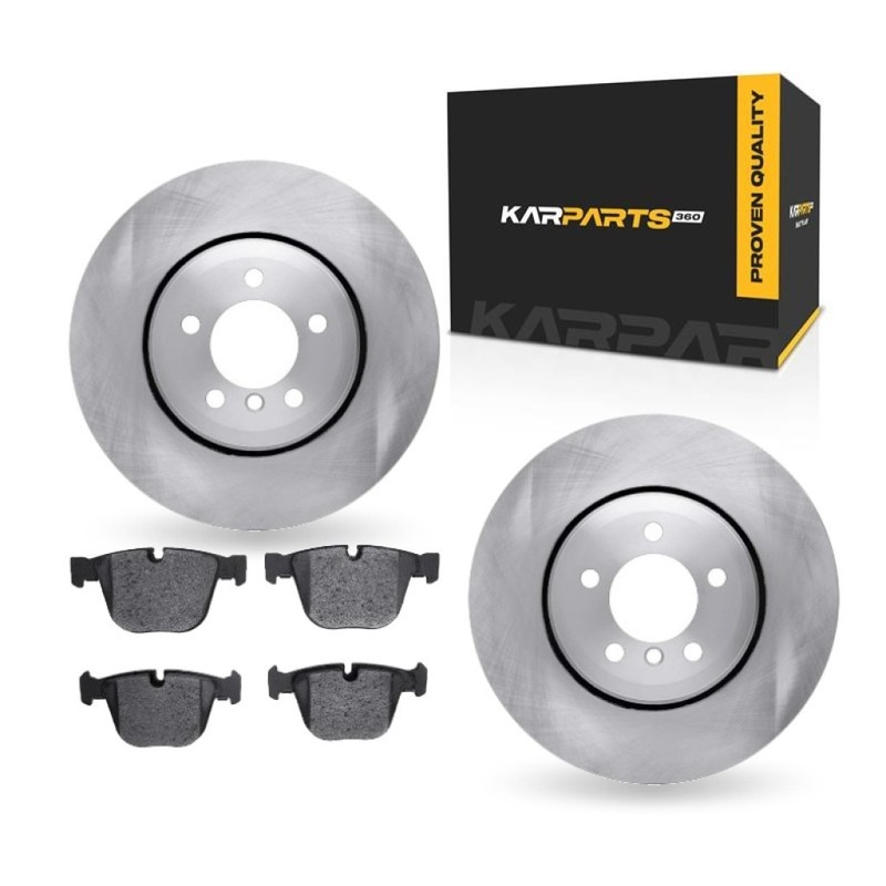 For BMW 760i 2004 2005 Brake Rotor Set Rear | Cast Iron | Vented | Plain Rotor