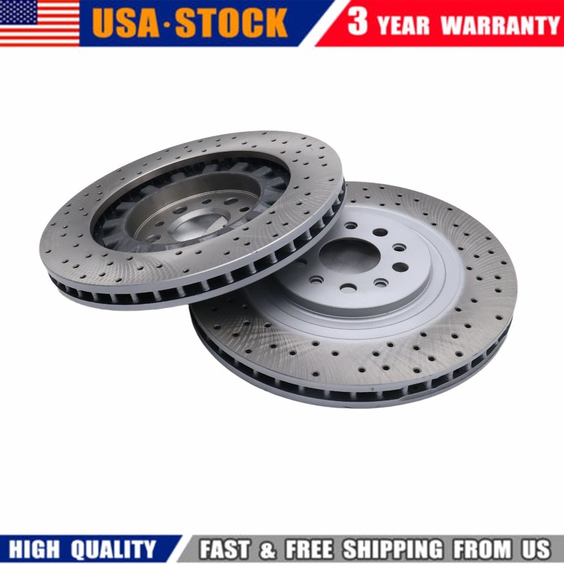 2Pcs Front Brake Rotors For Maserati Ghibli Quattroporte Brake Disc 670030935 US gallery