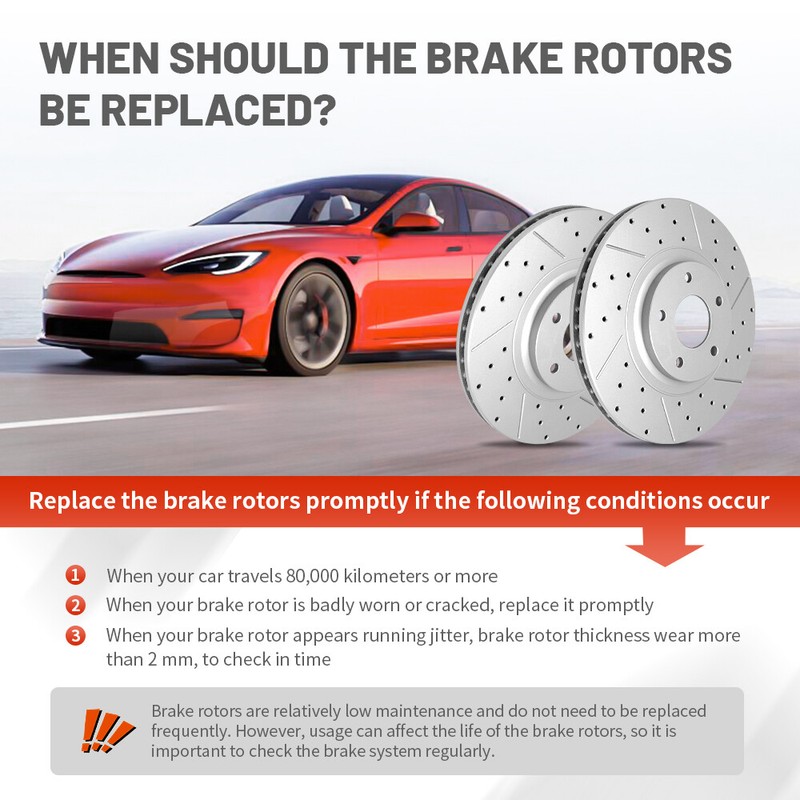 Front Drilled Disc Brake Rotors for Lexus GX460 2010 - 2019 2020 2021 2022 2023 gallery