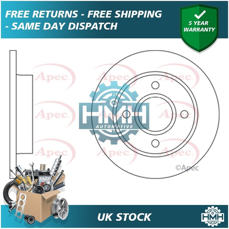 Fits Ford Ka 1996-2008 Fiesta 1995-2000 Brake Disc Front Poppy 1013581