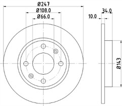 Drive Master DM2213 Front Brake Disc [ Mintex MDC293 ]