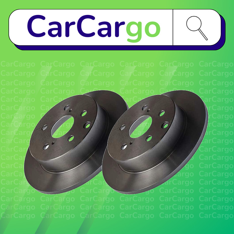 Premium Solid Rear Brake Discs Pair For Toyota RAV4 2.0 2008-2019 281 mm