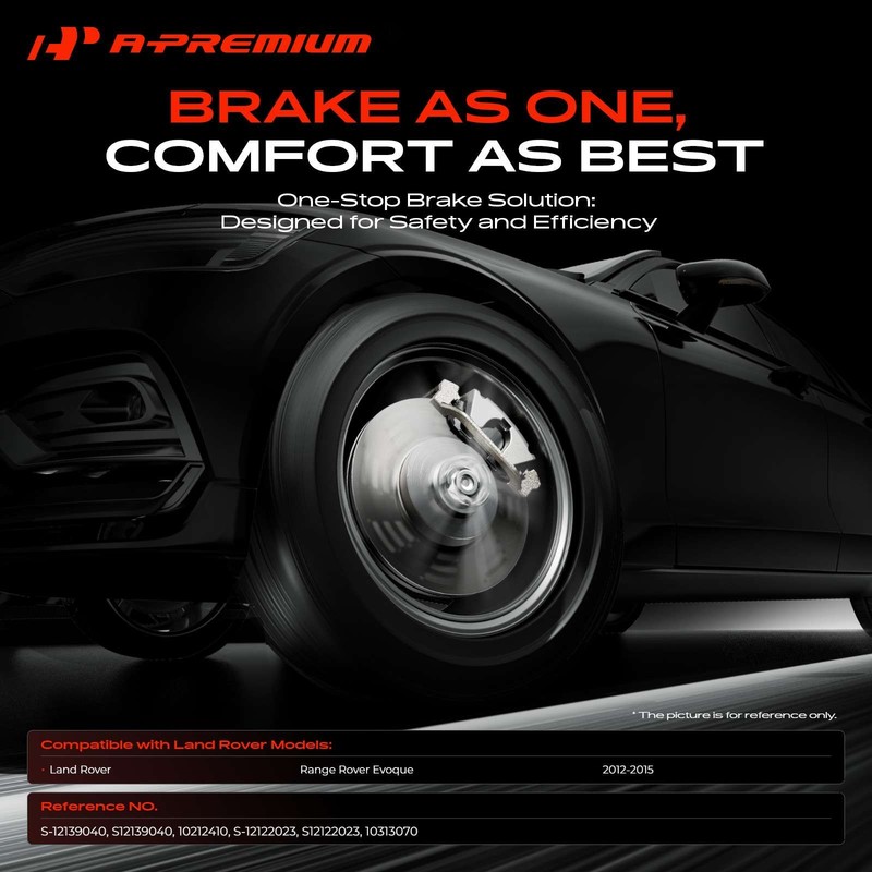 12Pcs Drilled Brake Rotor & Ceramic Brake Pad for Land Rover Range Rover Evoque gallery