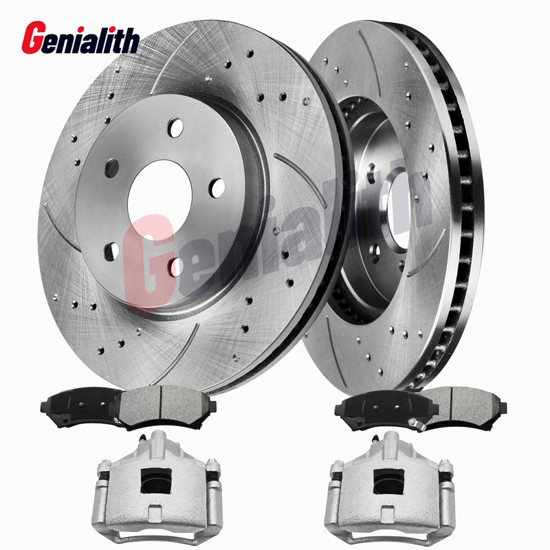 Front Disc Brake Rotor & Pads + Brake Caliper for Buick Chevrolet Olds Pontiac