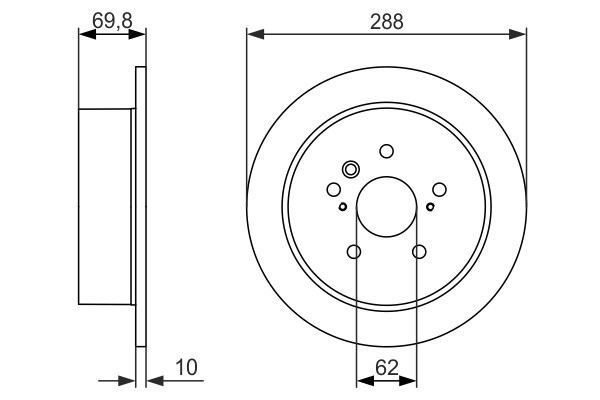 2x Brake Discs Pair Solid fits TOYOTA HARRIER U3 3.5 Rear 05 to 08 2GR-FE 288mm gallery