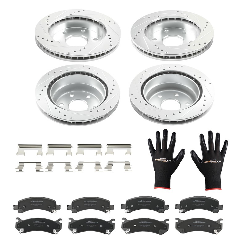 Front Rear Brake Rotors+Pads Set for Chevrolet Tahoe/GMC Savana 1500 2002-2006