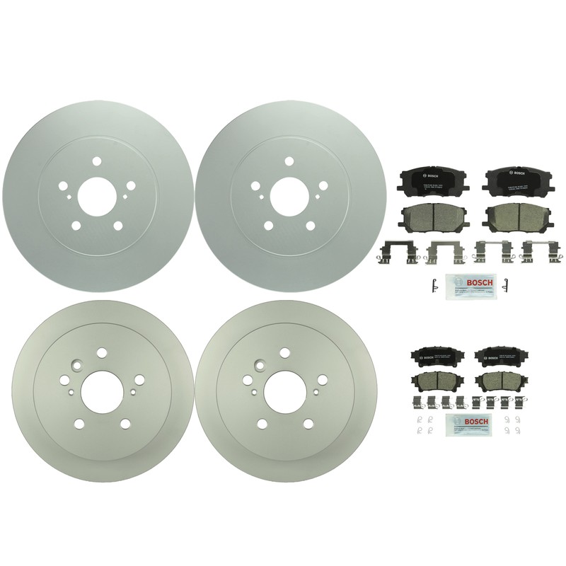 Bosch Front 319mm & Rear 288mm Brake Kit Disc Rotors Ceramic Pads For RX350 Base