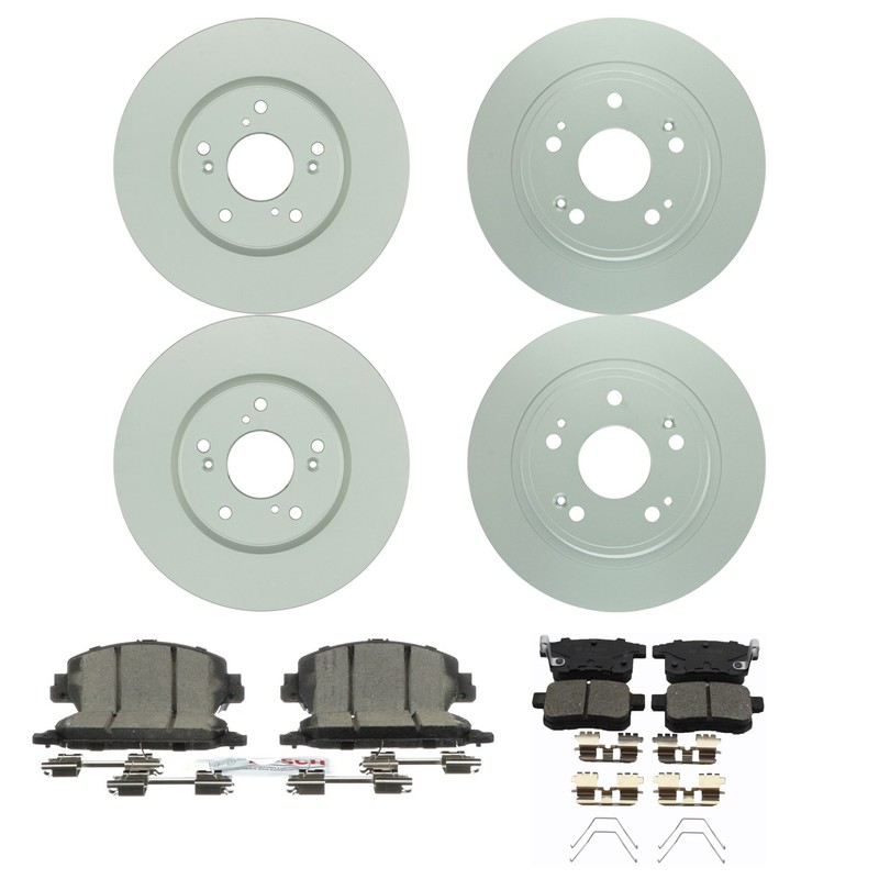 Bosch QuietCast Front & Rear Rotor Ceramic Disc Brake Pad Kit for Honda Accord