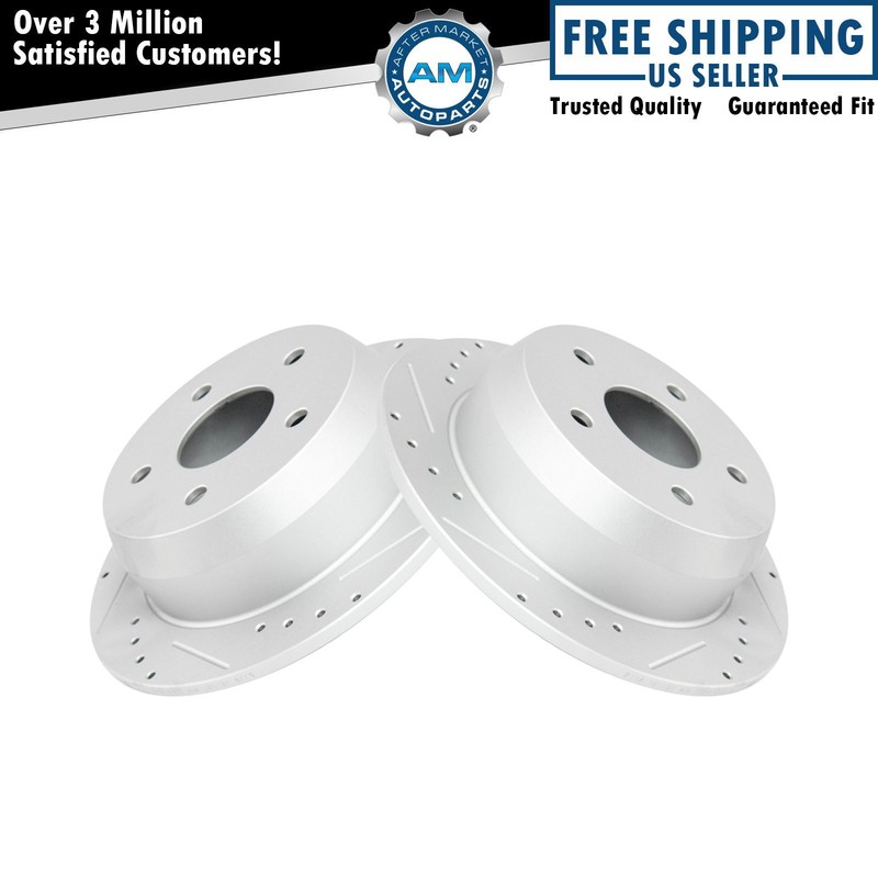 Rear Brake Rotors Set Solid For 1999-2004 Jeep Grand Cherokee