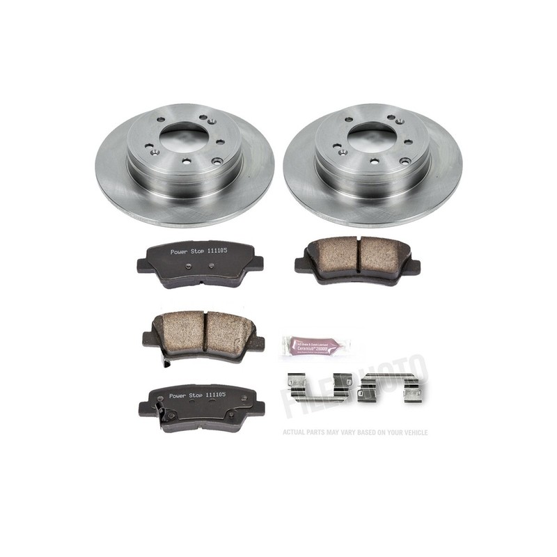 KOE6325 Powerstop Brake Disc and Pad Kits 4-Wheel Set Front & Rear for Optima gallery