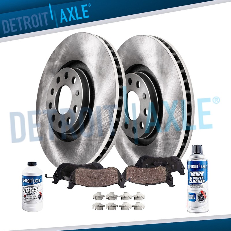 321mm Front Brake Rotors + Ceramic Pads for 2.7L 2002 2003 2004 Audi A6 Quattro