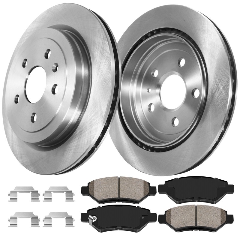 Rear Disc Brake Rotors Ceramic Brake Pads Kit for 2010 – 2015 Chevrolet Camaro