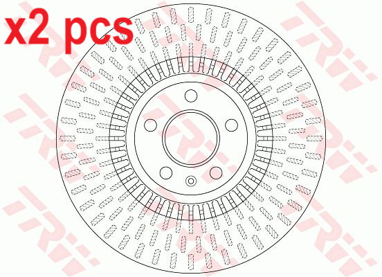 X2 PCS L&R SIDES BRAKE DISC DF6216