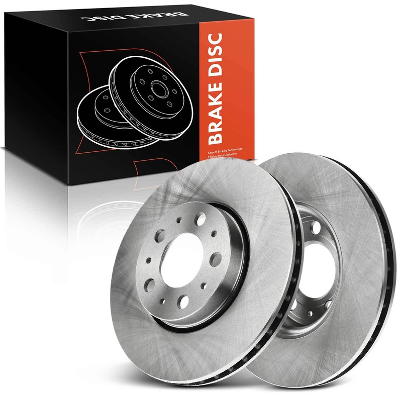 Pair 2 Front Disc Brake Rotors for Volvo S60 2001-2009 S80 1999-2006 V70 XC70