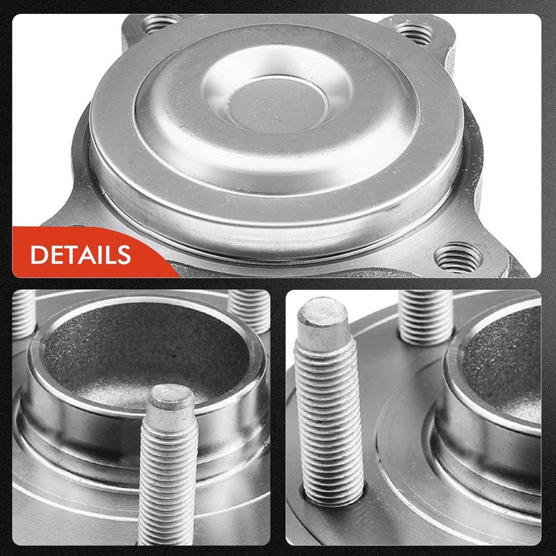 Drilled Brake Rotor & Ceramic Pads + Hub Bearing for Chevy Cruze 2013-2015 Rear gallery