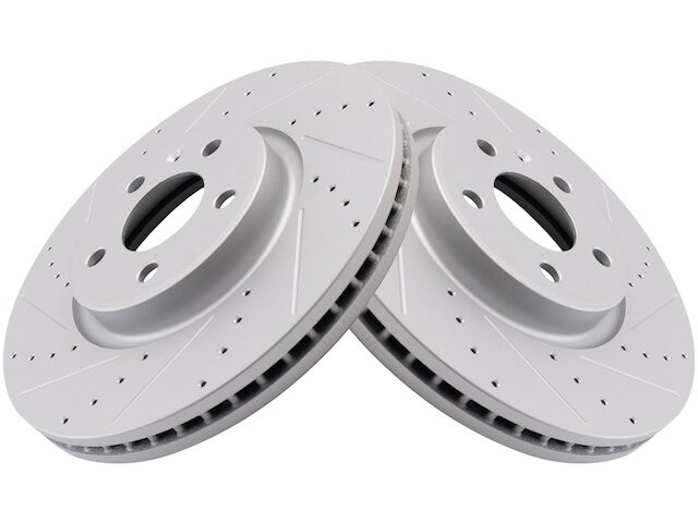 TRQ 82GP29C Front Brake Rotor Set Fits 2012-2013 Audi A7 Quattro