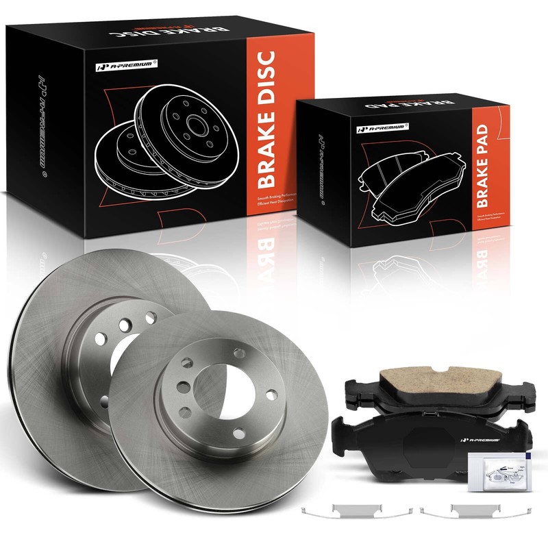 6Pcs Front Disc Rotors & Ceramic Brake Pad for BMW 318i 320i 325i 328i E30 E36