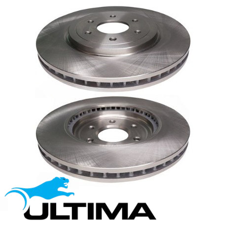 ULTIMA FRONT VENTED DISC BRAKE ROTOR SET FOR NISSAN NAVARA D40 YD25DDT 2.5L I4