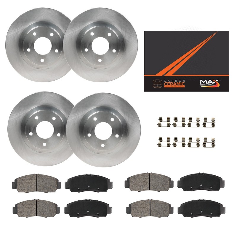Front & Rear Brake Rotors + Ceramic Pads For 2011-2018 VW Jetta Beetle Audi A3