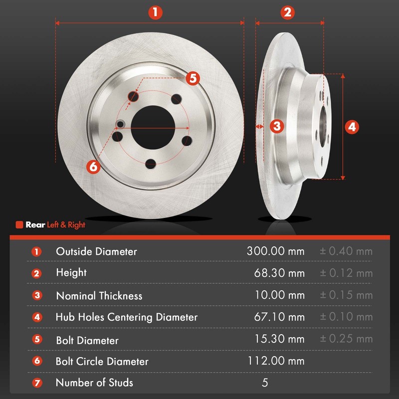 Disc Brake Rotors & Pads for Mercedes-Benz E320 2004 2005 211.082 Front & Rear gallery