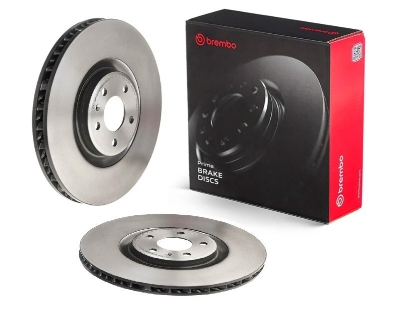 Brembo 09.D939.11 Prime UV Coated Grooved Vented Brake Rotors – Front Pair
