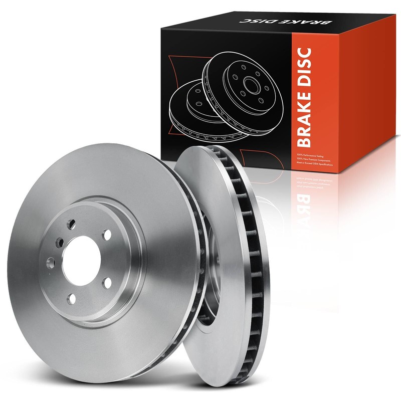 Front Left & Right Vented Disc Brake Rotors for BMW X5 2011-2018 X6 2008-2019