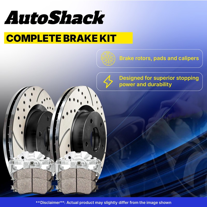 Rear Drilled Slotted Brake Rotor Premium Pad Caliper for 2013-2018 Ford C-Max gallery