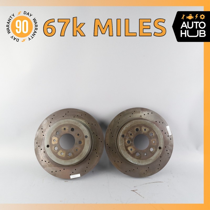 Maserati M138 Coupe 4200 GT Rear Brake Rotors Disc Left & Right Set of 2 OEM 67k