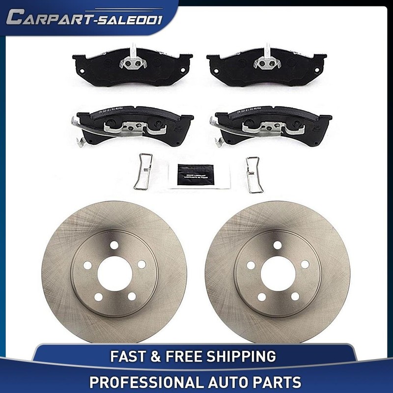 Front Disc Brake Rotors Brake Pads Kit for 1988 Chrysler Dynasty 3.0L