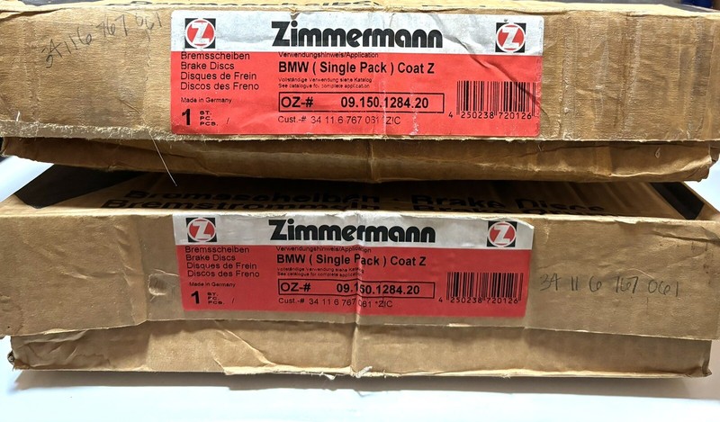 97 - 03 BMW E39 Brake Rotor Set, Front Left/Right - Zimmerman gallery