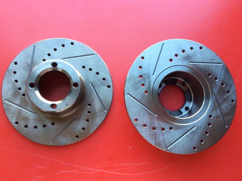 PAIR CLASSIC MINI – 8.4 INCH FRONT BRAKE DISC’S DRILLED & GROOVED UPGRADE