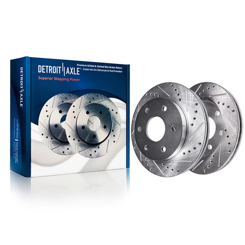 Front Drilled Brake Rotors Wheel Bearing Hubs Axles for Silverado Sierra 1500 gallery