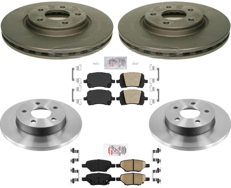 High Performance Carbon Rotors Brake Pads Fits 08-09 Pontiac G5 4w Disc Brakes