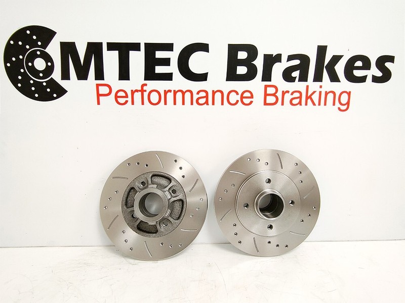 Drilled and Grooved Front Rear Brake Discs Clio 1.8 RSi 1.7 gallery