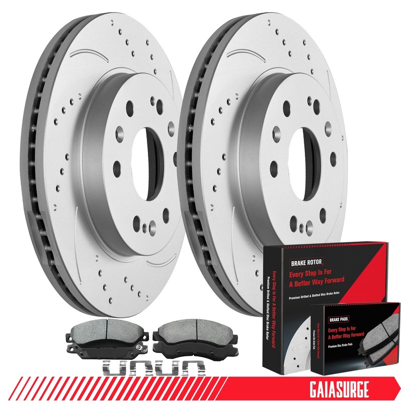 Front Drilled Rotors Brake Pads for 2007 Chevrolet Silverado GMC Sierra 1500