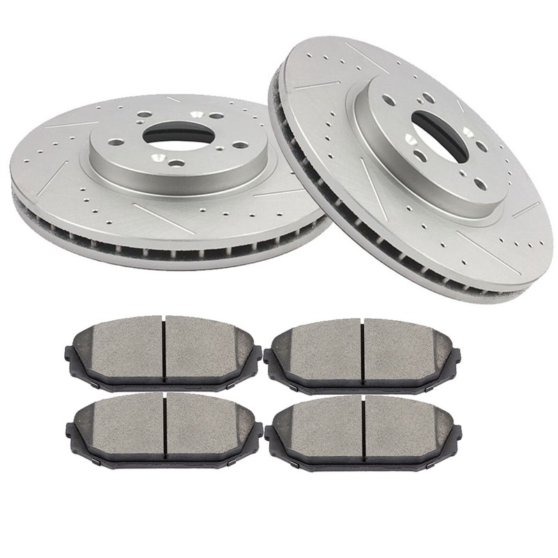 Front Disc Rotors + Brake Pads for 1999-2000 2001 2002 Honda Odyssey Acura MDX