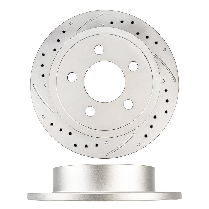 For Jeep Liberty 2003-2007 Wrangler 2003-2006 Rear Drilled & Slotted Rotors 2PC gallery