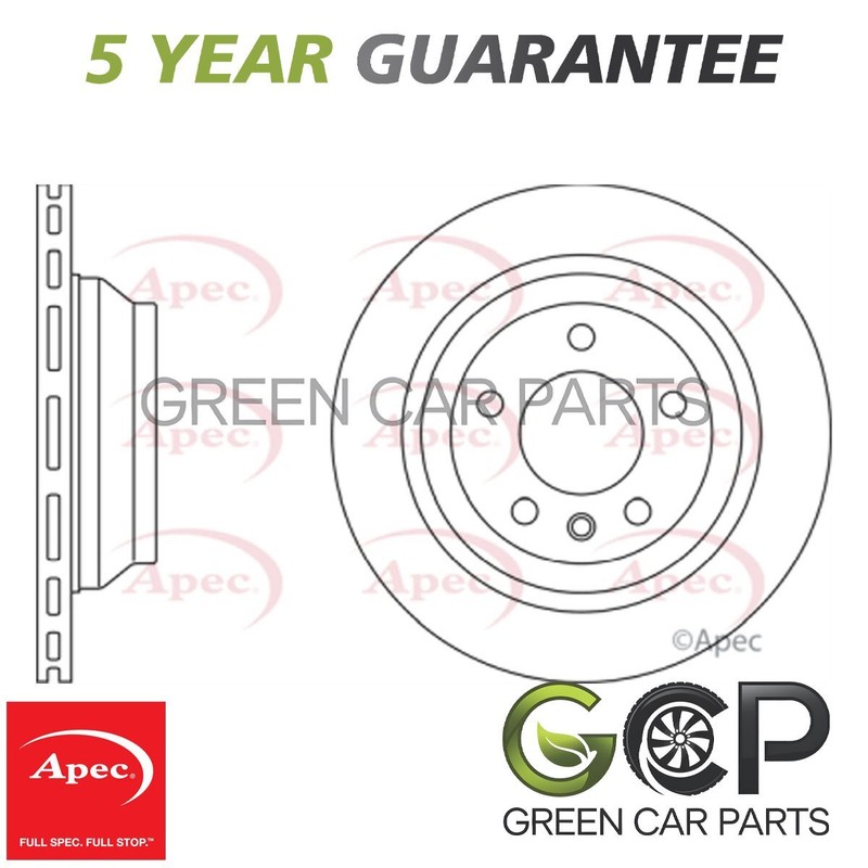Apec Rear Brake Disc Fits VW Transporter 2003-2009 1.9 TDi 2.5 3.2 7L6615601G