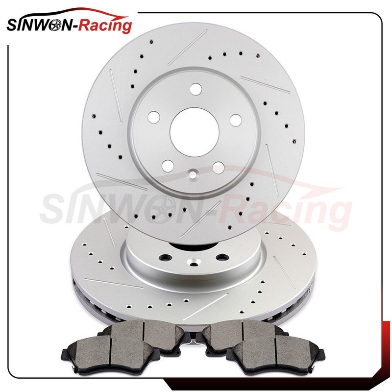 Front Drilled Brake Rotors Ceramic Brake Pads For Chevrolet Cruze Limited Sonic