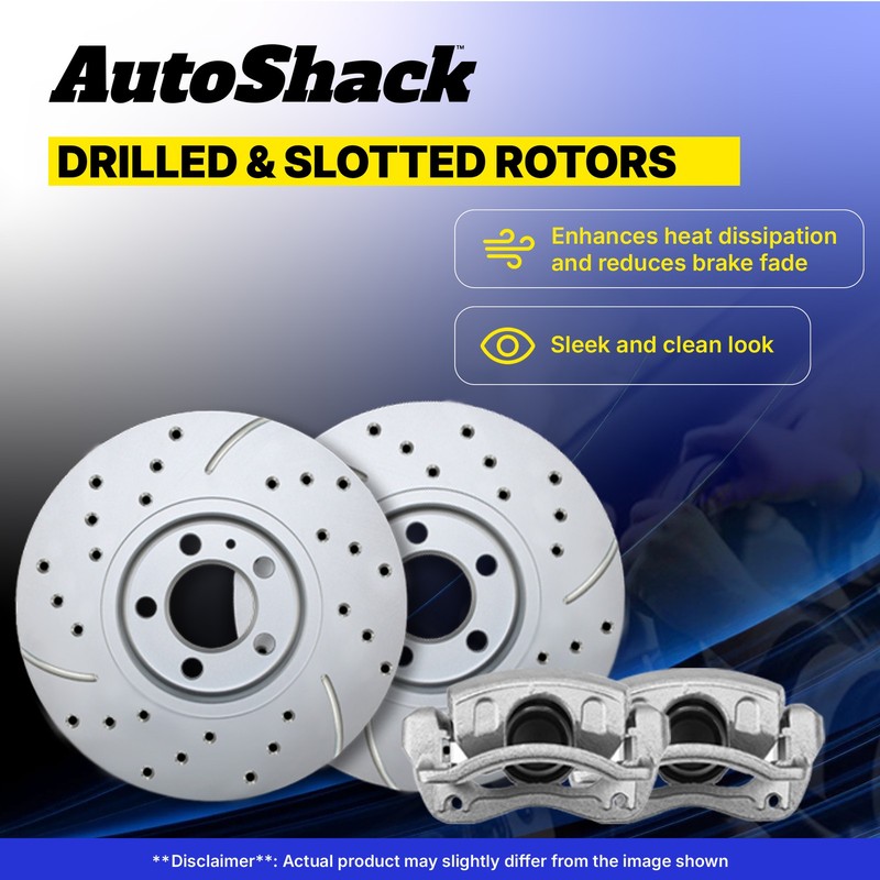 Rear Drilled Slotted Brake Rotors Calipers for Chevrolet, Traverse 2009-2017 gallery