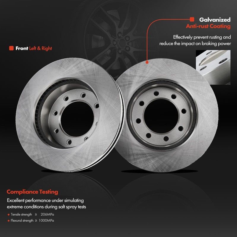 Front Disc Brake Rotors & Ceramic Brake Pads for Ram 2500 3500 Dodge Ram 2500 gallery