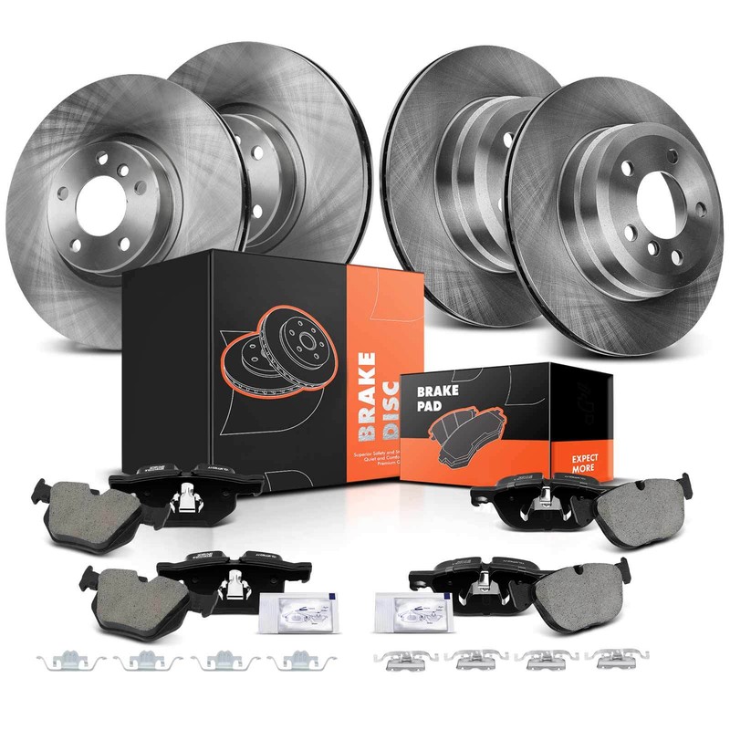 Front & Rear Brake Disc Rotors & Ceramic Brake Pads for BMW E70 F15 E71 X5 X6