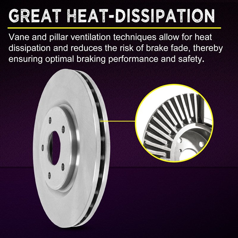 Front & Rear Brake Rotor Ceramic Pads Kit for Hyundai Elantra Coupe Kia Forte5 gallery