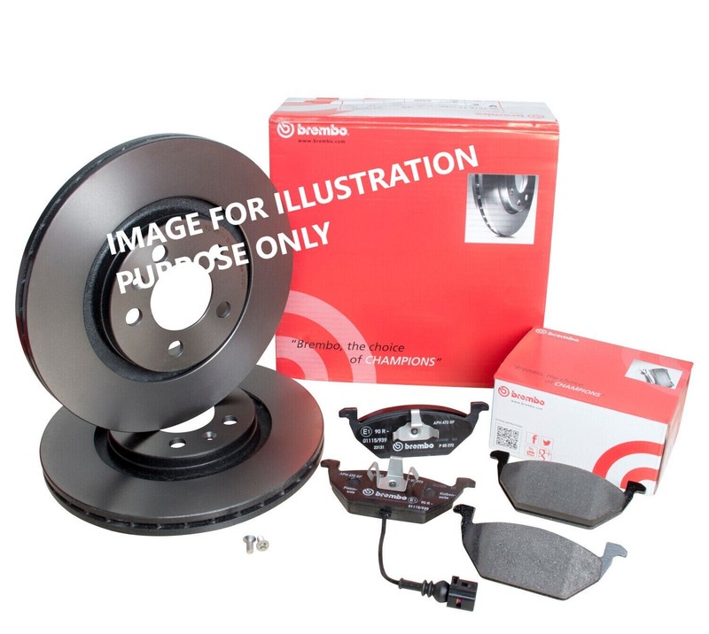 Brembo Front Brake Discs And Brake Pads Set 283 mm Internally Vented