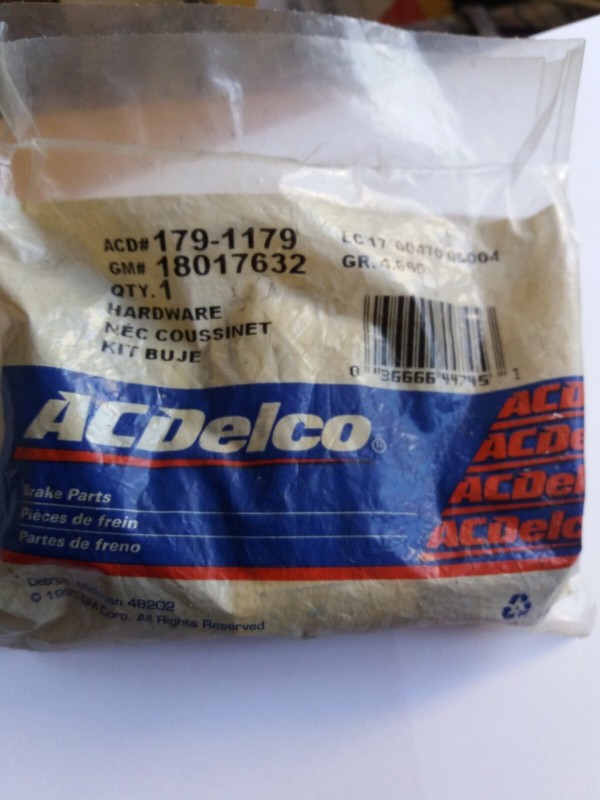 OEM 18017632 GM, DELCO # 179-1179 OEM new CALIPER BUSHINGS. gallery
