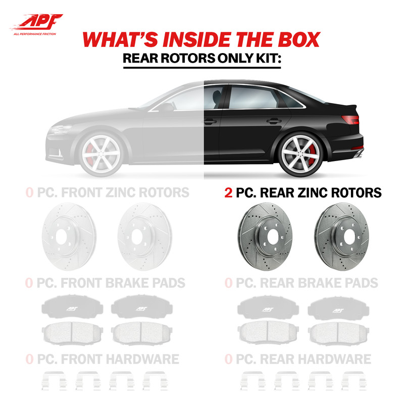 Rear Zinc Drill/Slot Brake Rotors for GMC Yukon 2000-2006 gallery