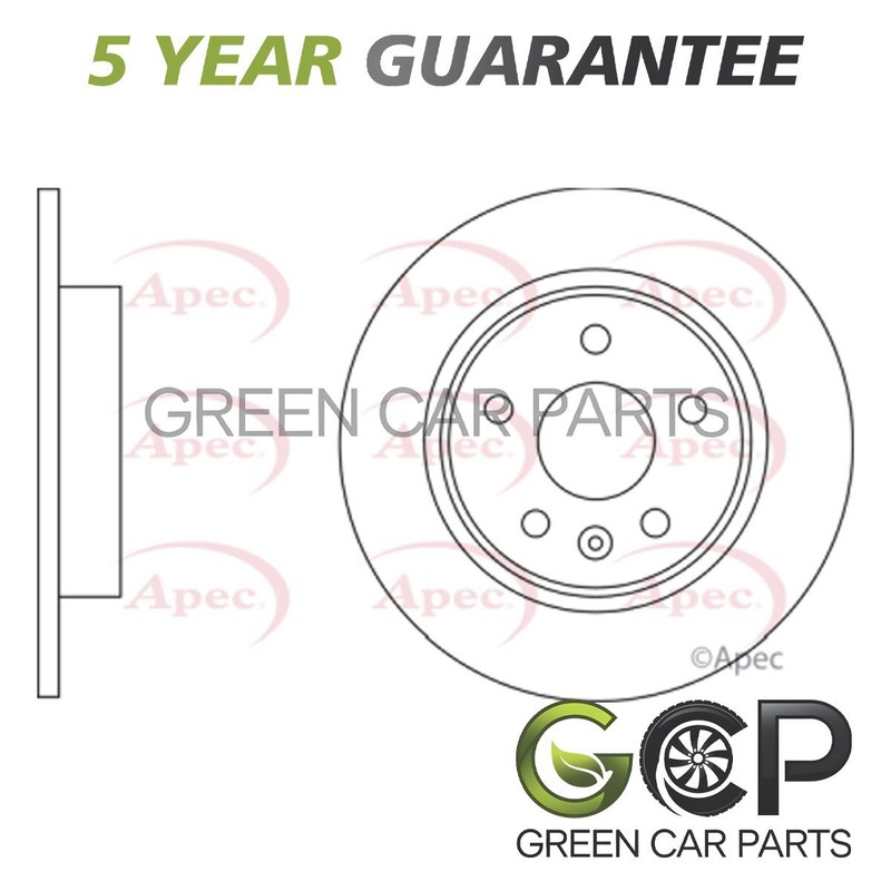 Brake Disc Rear GCP Fits Vauxhall Astra 2015- Opel Astra 2015- 13509119